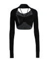 Andreädamo Andreādamo Woman Top Black Size L Viscose, Polyester, Polyamide, Elastane