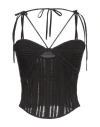 Andreädamo Andreādamo Woman Top Black Size L Viscose, Polyester, Polyamide, Elastane In Black