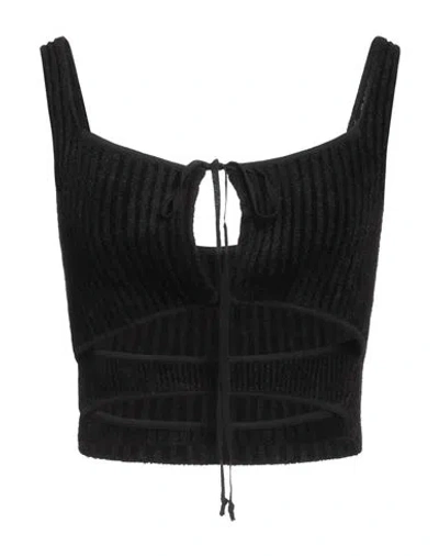 Andreädamo Andreādamo Woman Top Black Size M Viscose, Polyamide