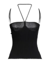 Andreädamo Andreādamo Woman Top Black Size M Viscose, Polyester, Polyamide, Elastane