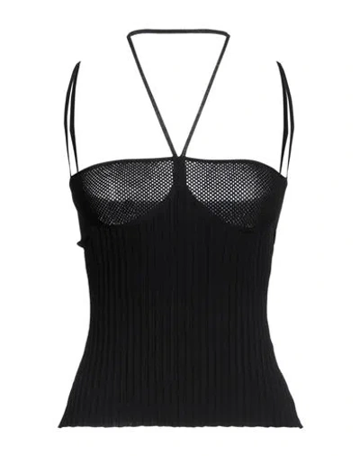 Andreädamo Andreādamo Woman Top Black Size M Viscose, Polyester, Polyamide, Elastane