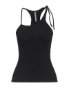 Andreädamo Ribbed Jersey Tank Top In Black