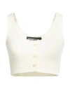 Andreädamo Andreādamo Woman Top Ivory Size L Viscose, Polyester, Polyamide, Elastane In White