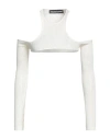 Andreädamo Andreādamo Woman Top Ivory Size M Viscose, Polyester, Polyamide, Elastane In White