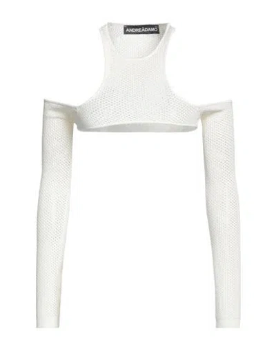 Andreädamo Andreādamo Woman Top Ivory Size M Viscose, Polyester, Polyamide, Elastane In White