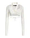 Andreädamo Andreādamo Woman Top Ivory Size S Viscose, Polyester, Polyamide, Elastane In White