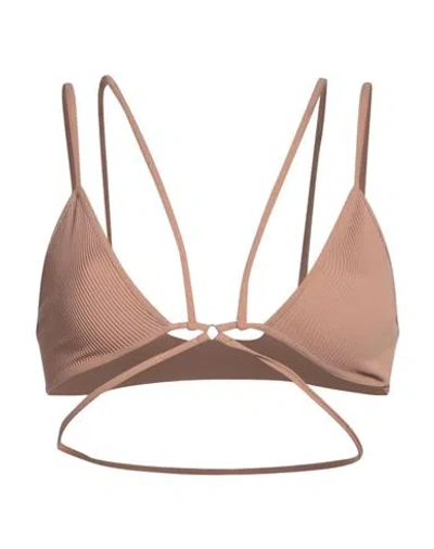 Andreädamo Andreādamo Woman Top Light Brown Size Xs Polyamide, Elastane In Beige