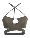 Andreädamo Andreādamo Woman Top Military Green Size S/m Polyamide, Elastane