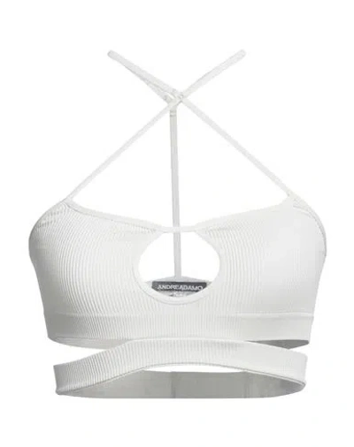 Andreädamo Andreādamo Woman Top Off White Size S/m Polyamide, Elastane