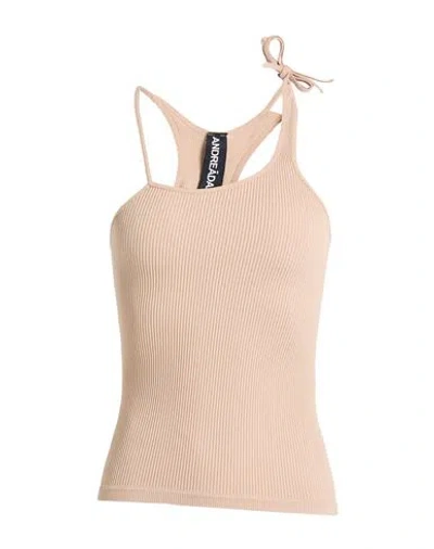 Andreädamo Andreādamo Woman Top Sand Size Xxs Polyamide, Elastane In Brown