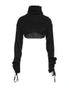 Andreädamo Andreādamo Woman Turtleneck Black Size M Mohair Wool, Polyamide, Wool
