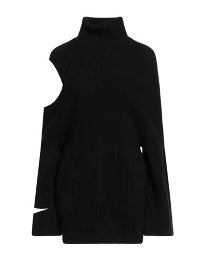 Andreädamo Andreādamo Woman Turtleneck Black Size M Wool, Polyamide