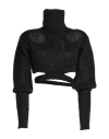 Andreädamo Andreādamo Woman Turtleneck Black Size Xs Mohair Wool, Polyamide, Wool In Black