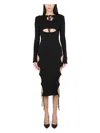Andreädamo Midi Dress With Cut-out Details In Black