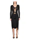 Andreädamo Andreādamo Openwork Long Cardigan In Black