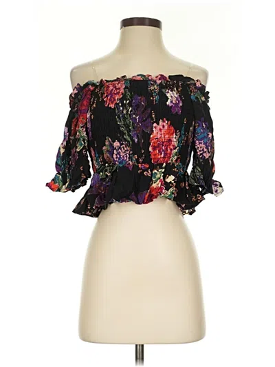 Pre-owned Andree By Unit 3/4 Sleeve Blouse In Black