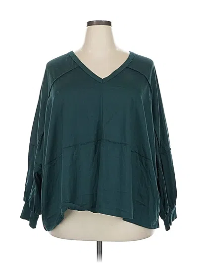 Pre-owned Andree By Unit 3/4 Sleeve Blouse In Blue