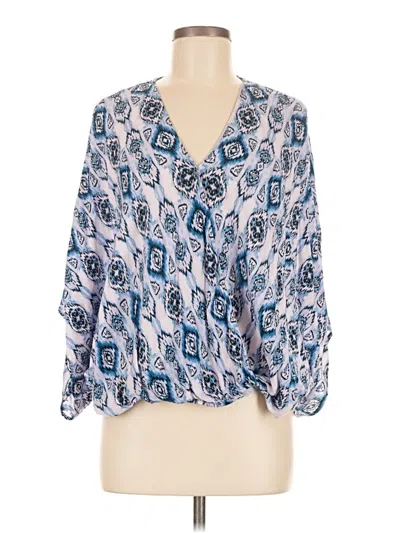 Pre-owned Andree By Unit 3/4 Sleeve Blouse In Blue