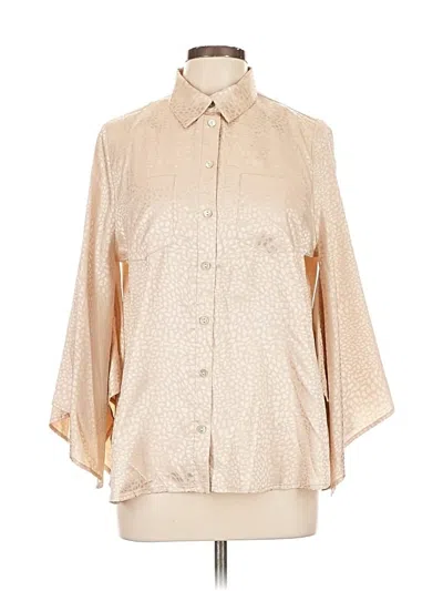 Pre-owned Andree By Unit 3/4 Sleeve Blouse In Brown