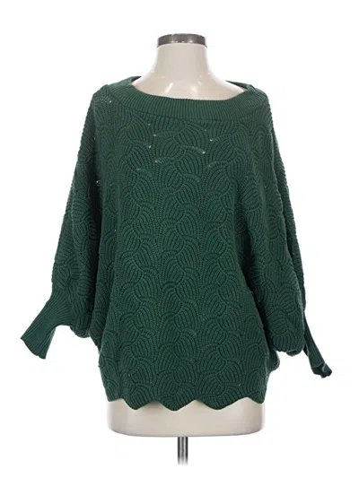 Pre-owned Andree By Unit 3/4 Sleeve Blouse In Green
