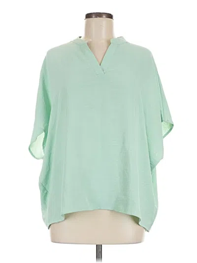 Pre-owned Andree By Unit 3/4 Sleeve Blouse In Green
