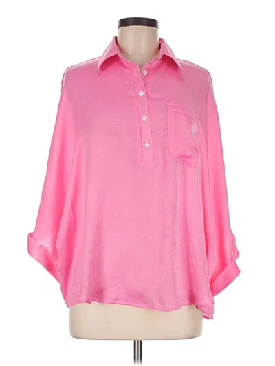 Pre-owned Andree By Unit 3/4 Sleeve Blouse In Pink