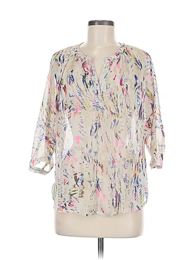 Pre-owned Andree By Unit 3/4 Sleeve Blouse In White