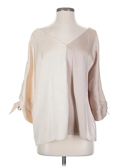 Pre-owned Andree By Unit 3/4 Sleeve Blouse In White