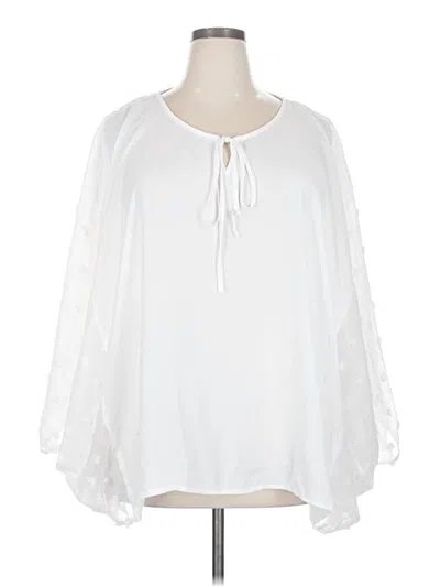 Pre-owned Andree By Unit 3/4 Sleeve Blouse In White