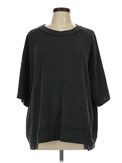 Pre-owned Andree By Unit 3/4 Sleeve Top Gray Crew Neck Tops