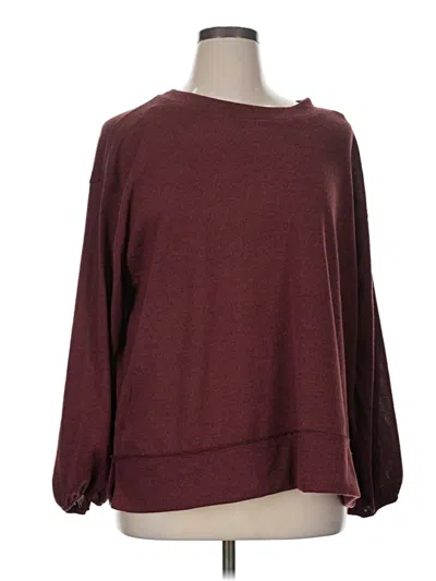 Andree By Unit 3/4 Sleeve T-shirt In Burgundy
