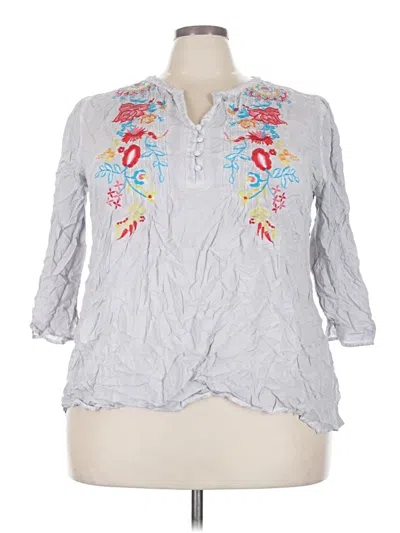 Pre-owned Andree By Unit 3/4 Sleeve T-shirt In Gray