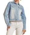 Andree By Unit Above All Odds Denim Jacket In Light Wash In Blue