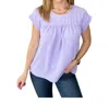 ANDREE BY UNIT AIRFLOW BABYDOLL TOP IN LAVENDER!
