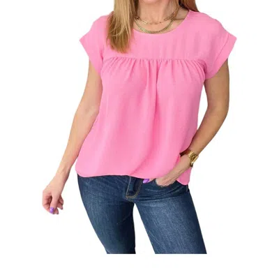 Andree By Unit Airflow Babydoll Top In Pink Cosmos In Multi
