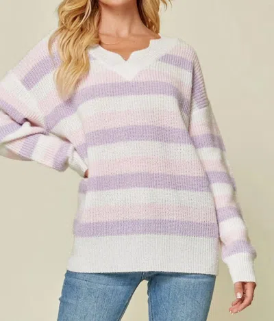 Andree By Unit All Over Striped Sweater In Multi