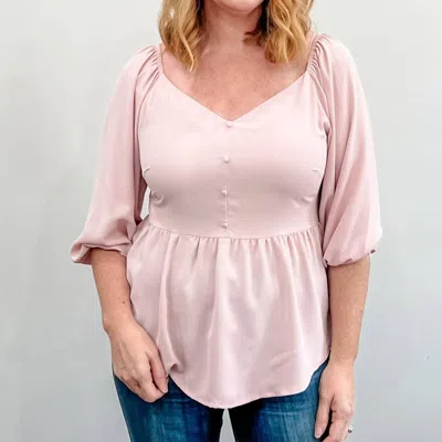 Andree By Unit Anything For Love Top In Blush In Pink