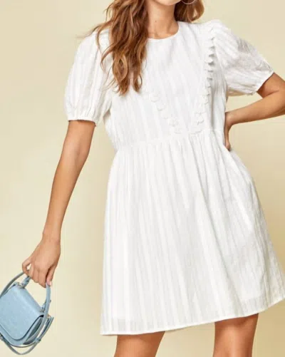 Andree By Unit Babydoll Dress In White