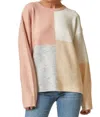 ANDREE BY UNIT BEST WITH YOU SWEATER IN CREAM MULTI