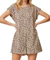 Andree By Unit Better Than A Dream Romper In Brown/beige In Multi