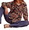 Andree By Unit Beyond Obsessed Paisley Shacket In Black Multi In Multi