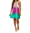 Andree By Unit Camilla Tiered Embroidered Dress In Aztec Print In Multi