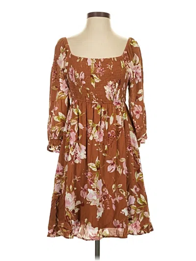 Pre-owned Andree By Unit Casual Dress In Brown