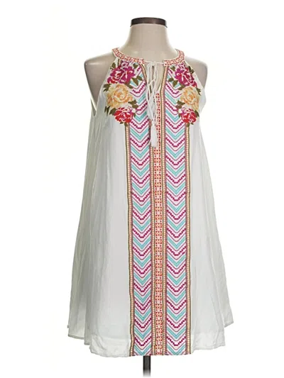 Pre-owned Andree By Unit Casual Dress In White
