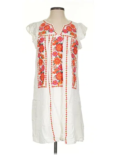 Pre-owned Andree By Unit Casual Dress In White