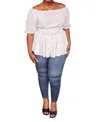 Andree By Unit Chose Me Dotted Top In Cream In White