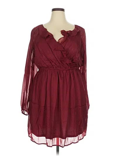 Pre-owned Andree By Unit Cocktail Dress In Burgundy