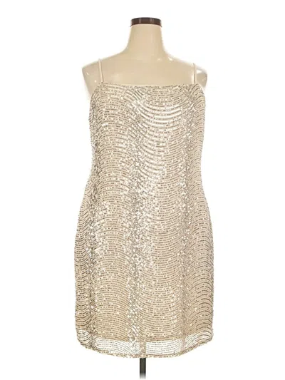 Pre-owned Andree By Unit Cocktail Dress In Gold