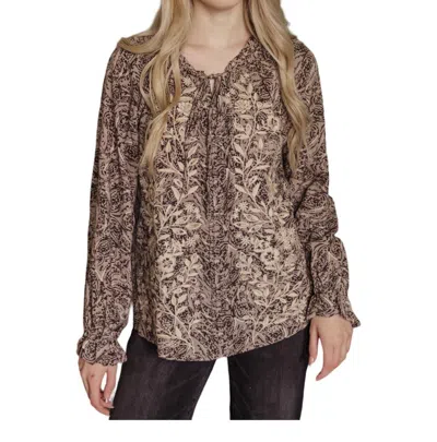 Andree By Unit Cold Shoulder Blouse In Brown
