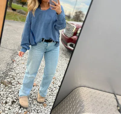 Andree By Unit Comfortable Two Tone Thermal In Navy In Blue